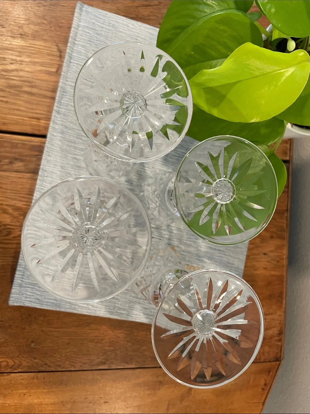 Waterford Lismore Crystal Champagne Flute –Stamped – Set of 4